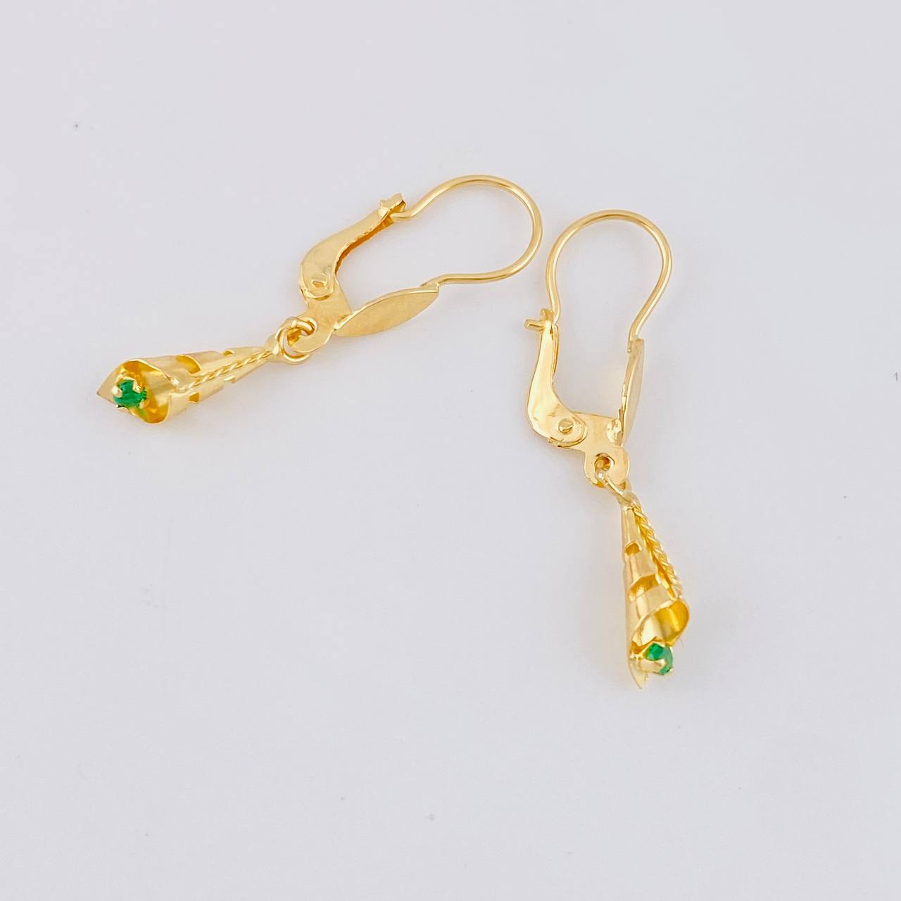 Candongas Lagrima Gota 1.2 g / 3 cm Oro Amarillo 18K