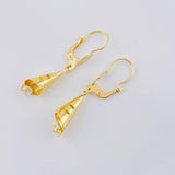 Candongas Lagrima Gota 1.7 g / 3.5 cm Oro Amarillo 18K