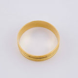 Anillo Argolla Triple Linea Mate 2.4 g / T6 1/2 Oro Amarillo 18K