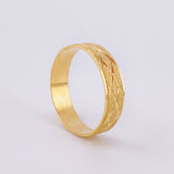 Anillo Argolla Malla Zig-Zag Diamantada Mate 2.8 g / T9 3/4 Oro Amarillo 18K