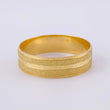 Anillo Argolla Doble Linea Mate 2.8 g / T9 Oro Amarillo 18K