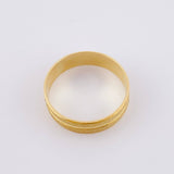 Anillo Argolla Doble Linea Mate 2.4 g / T7 Oro Amarillo 18K