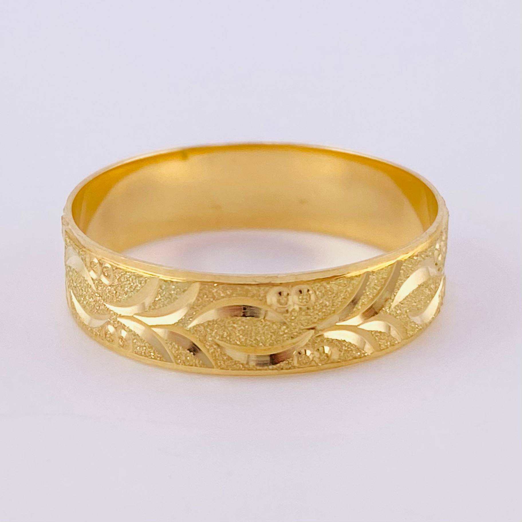 Anillo Argolla liana de hidra mate 3.25g / T7 3/4 Oro Amarillo 18K