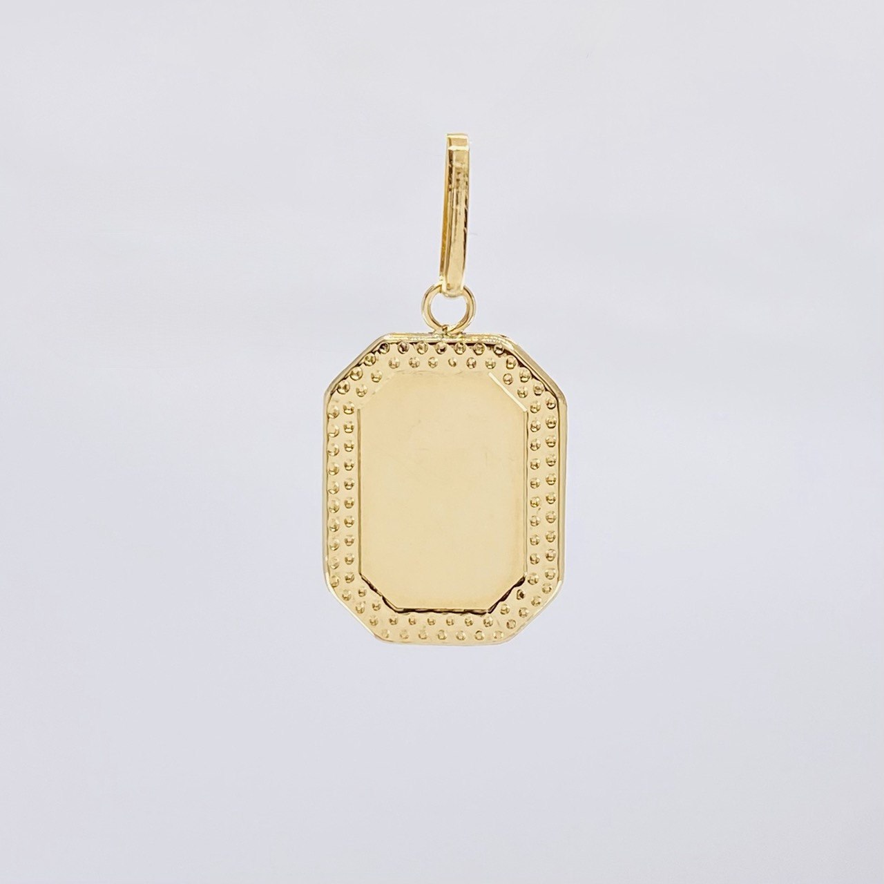 Pendant Plaque Framed Edge 0.5 g / 1 in Yellow Gold 18K