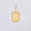 Pendant Plaque Framed Edge 0.5 g / 1 in Yellow Gold 18K
