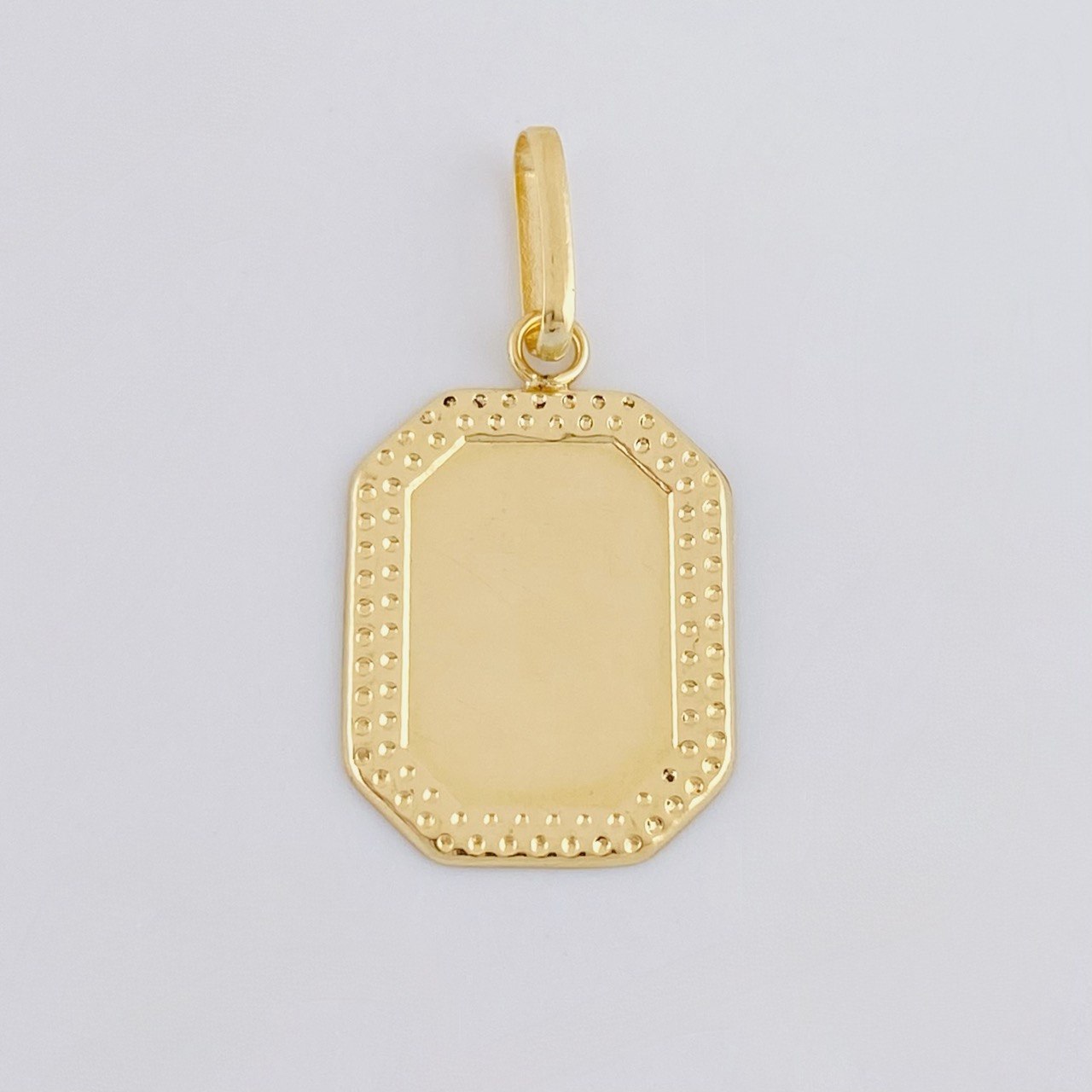 Pendant Plaque Framed Edge 0.5 g / 1 in Yellow Gold 18K