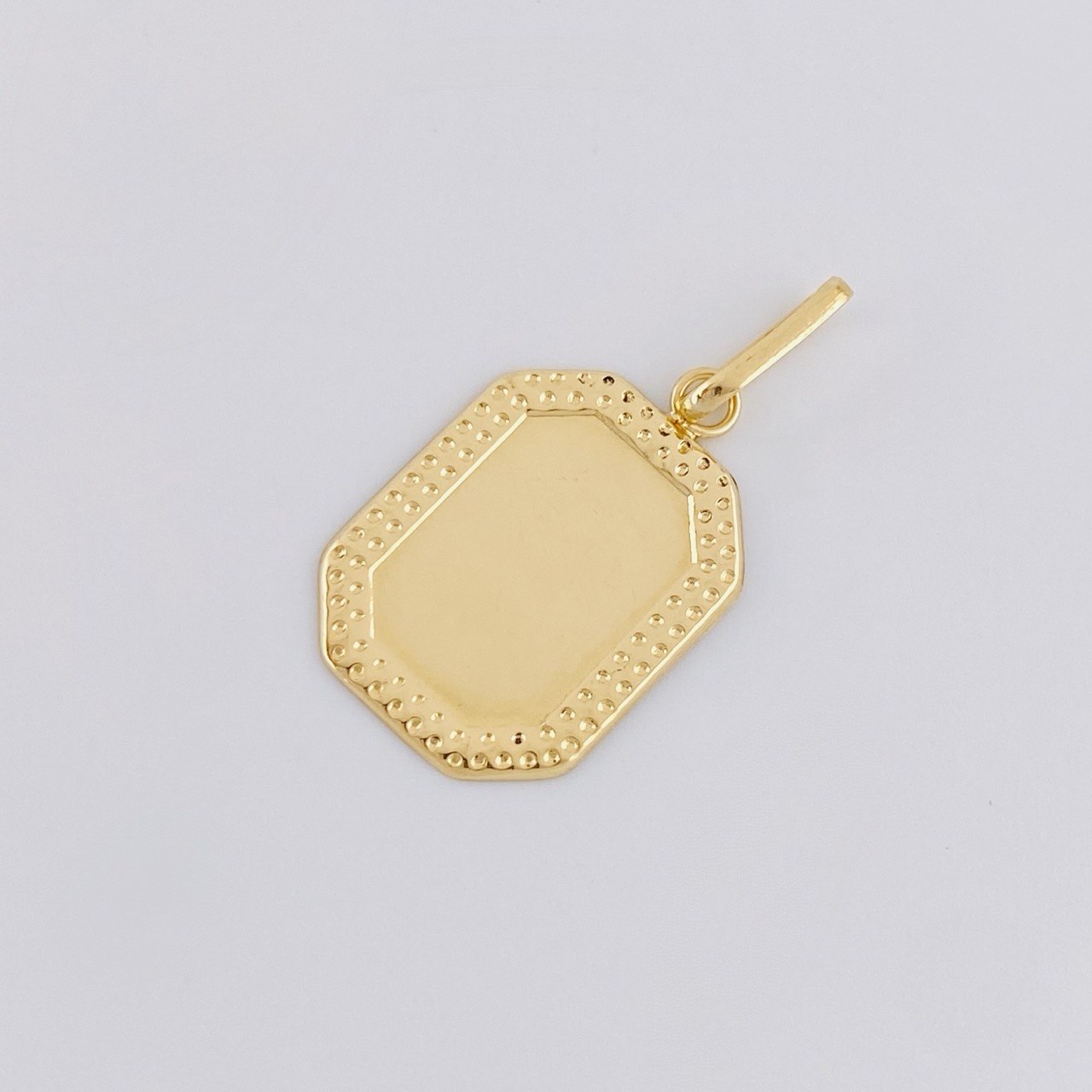 Pendant Plaque Framed Edge 0.5 g / 1 in Yellow Gold 18K
