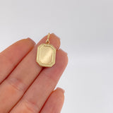 Pendant Plaque Framed Edge 0.5 g / 1 in Yellow Gold 18K