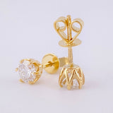 Topos Seis Garras Diamantes 1,3 Qts 2.05 g / in / 5.1 mm Oro Amarillo 18K