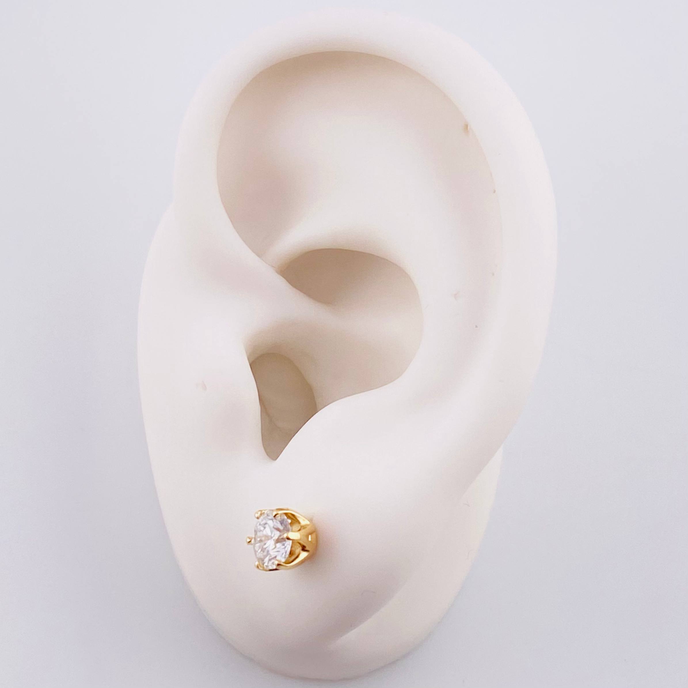 Topos Seis Garras Diamantes 1,3 Qts 2.05 g / in / 5.1 mm Oro Amarillo 18K