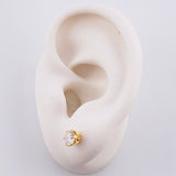 Topos Seis Garras Diamantes 1,3 Qts 2.05 g / in / 5.1 mm Oro Amarillo 18K