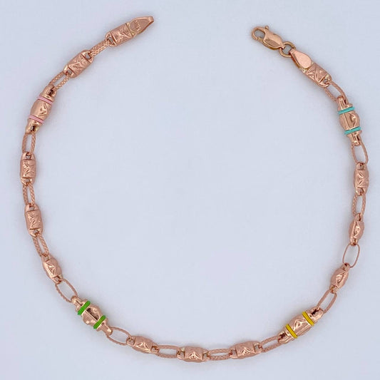 Rustic Anklet 5.55gr / 25cm / 9.8in / 18K Gold &