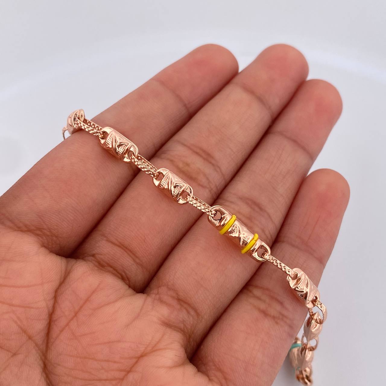 Rustic Anklet 5.55gr / 25cm / 9.8in / 18K Gold &
