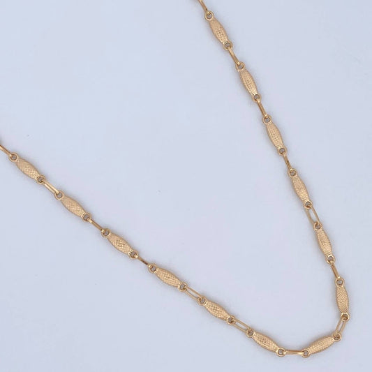 Cadena Rustica Capullo 8.2gr / 51.5cm / Oro 18K &