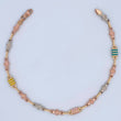 Tobillera Rustica Flores 5.3gr / 25cm / Oro 18K &