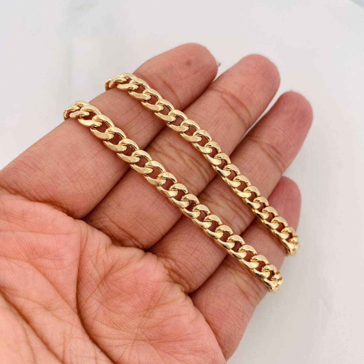Cadena Cubana 19.1 g / 23 1/2 in / 5.15 mm Oro Amarillo 18K