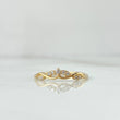 Vine Ring 1.8gr / Size 7 3/4 / White Zircons 18K Yellow Gold