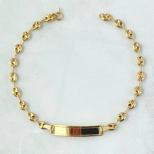 Pulso GC Placa Rectangular 2.7gr / 7 in / 4mm Oro Amarillo 18K