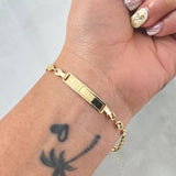 Pulso GC Placa Rectangular 2.7gr / 7 in / 4mm Oro Amarillo 18K