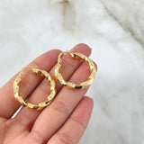 Hoop Earrings Hoop Earrings 3.9gr / 3.1cm / Twisted 18K Yellow Gold ©