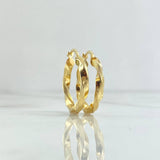 Candongas Mai 2.5gr / 2.6cm / Rayadas Oro Amarillo 18K