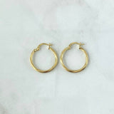 Hoop Earrings Mary 1.4gr / 2.4cm / Twisted 18K Yellow Gold