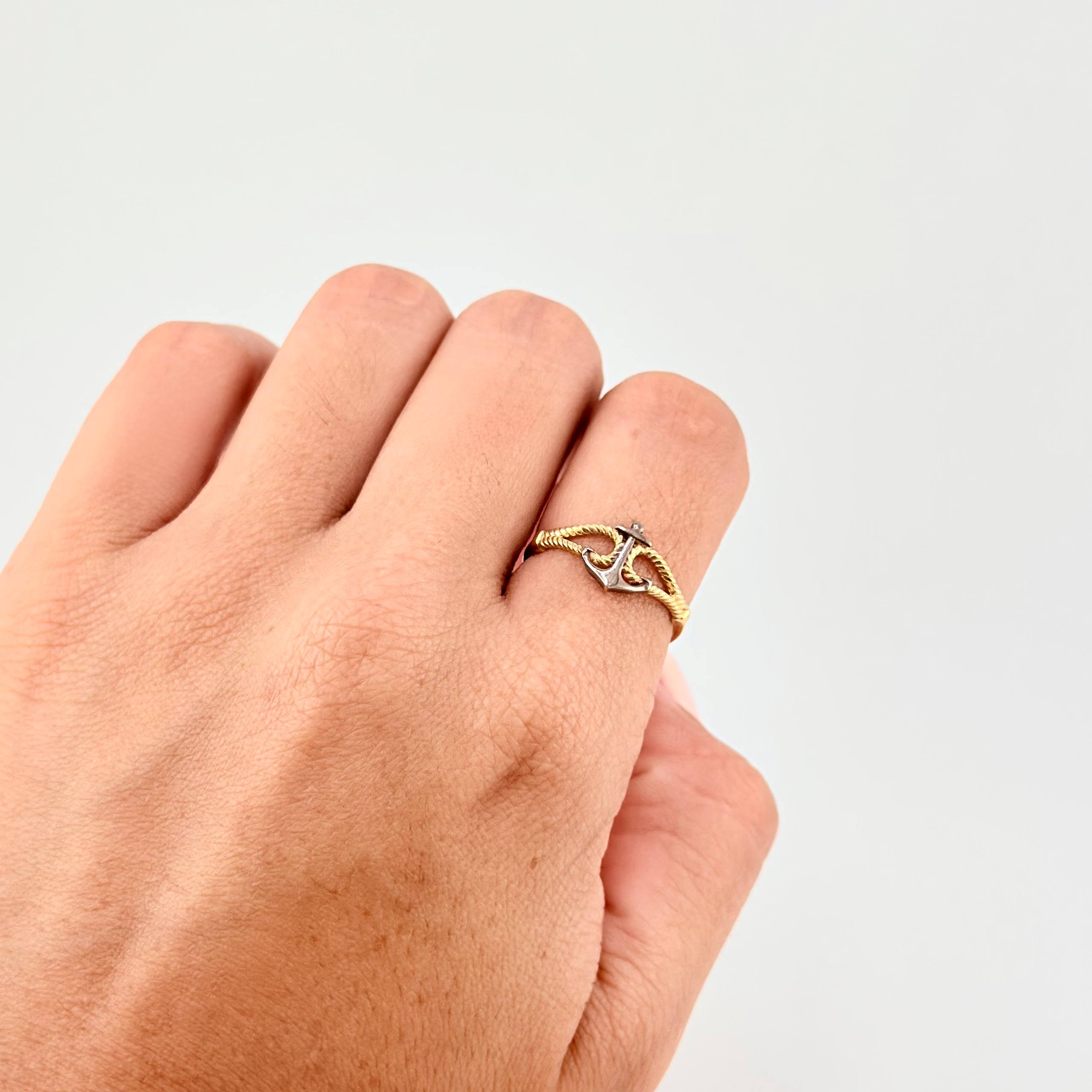 Anillo Ancla 1.75gr / T6 3/4 / Oro Amarillo