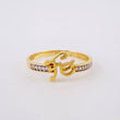 Churumbela Faith Ring 1.55g / Size 6 1/4 / White Cubic Zirconia Two-Tone Yellow and White Gold
