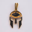 Pendant Trival Helmet 4.7gr / 3.7cm / Black Zircons Rose Gold
