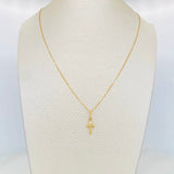 Set Cadena Veneciana + Dije Cruz / 1.4 g / 18 in Oro Amarillo 18K