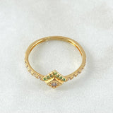 Triangular Frame Ring 1.6gr / Size 6 3/4 / 18K Gold ©