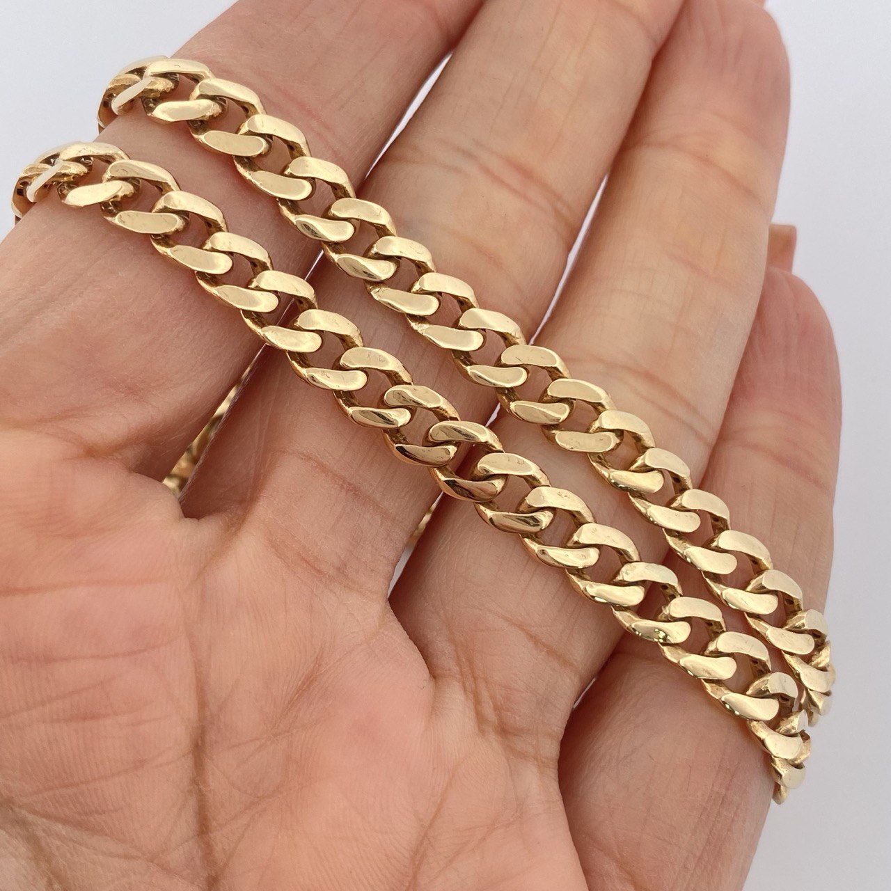 Cadena Cubana 19.6gr / 59.5cm / Oro Amarillo Nac.Esp. 18K &