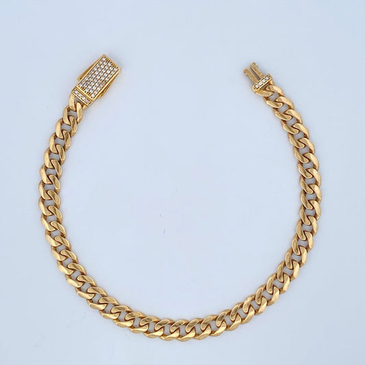 Cuban Bracelet 8.15gr / 7.9in / 18K Gold +0$