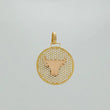 Bull Pendant 3.15gr / 1 in / Two Yellow Pink Golds 18K %