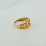 Anillo Cruz Cristo 5.4gr / T10 / Oro Amarillo 18K %