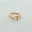 Anillo Fe 2.4gr / T6 1/2 / Dos Oros Amarillo Blanco 18K %