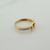 Anillo Fe 2.4gr / T6 1/2 / Dos Oros Amarillo Blanco 18K %