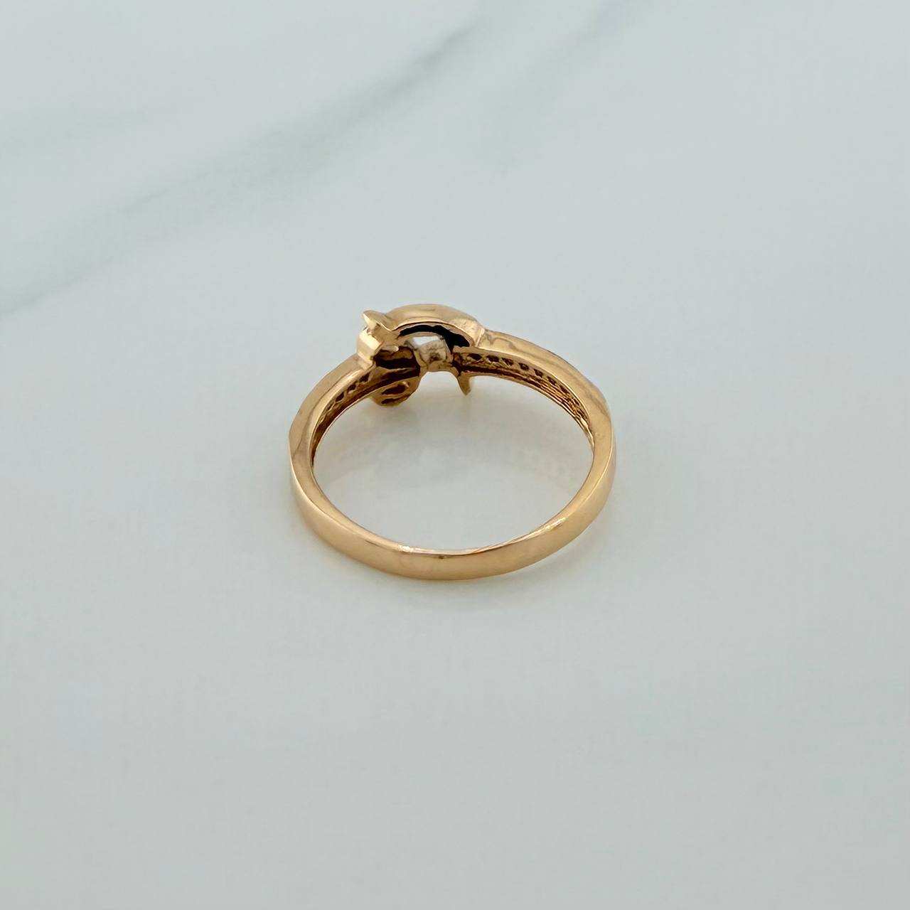 Anillo Fe 2.4gr / T6 1/2 / Dos Oros Amarillo Blanco 18K %
