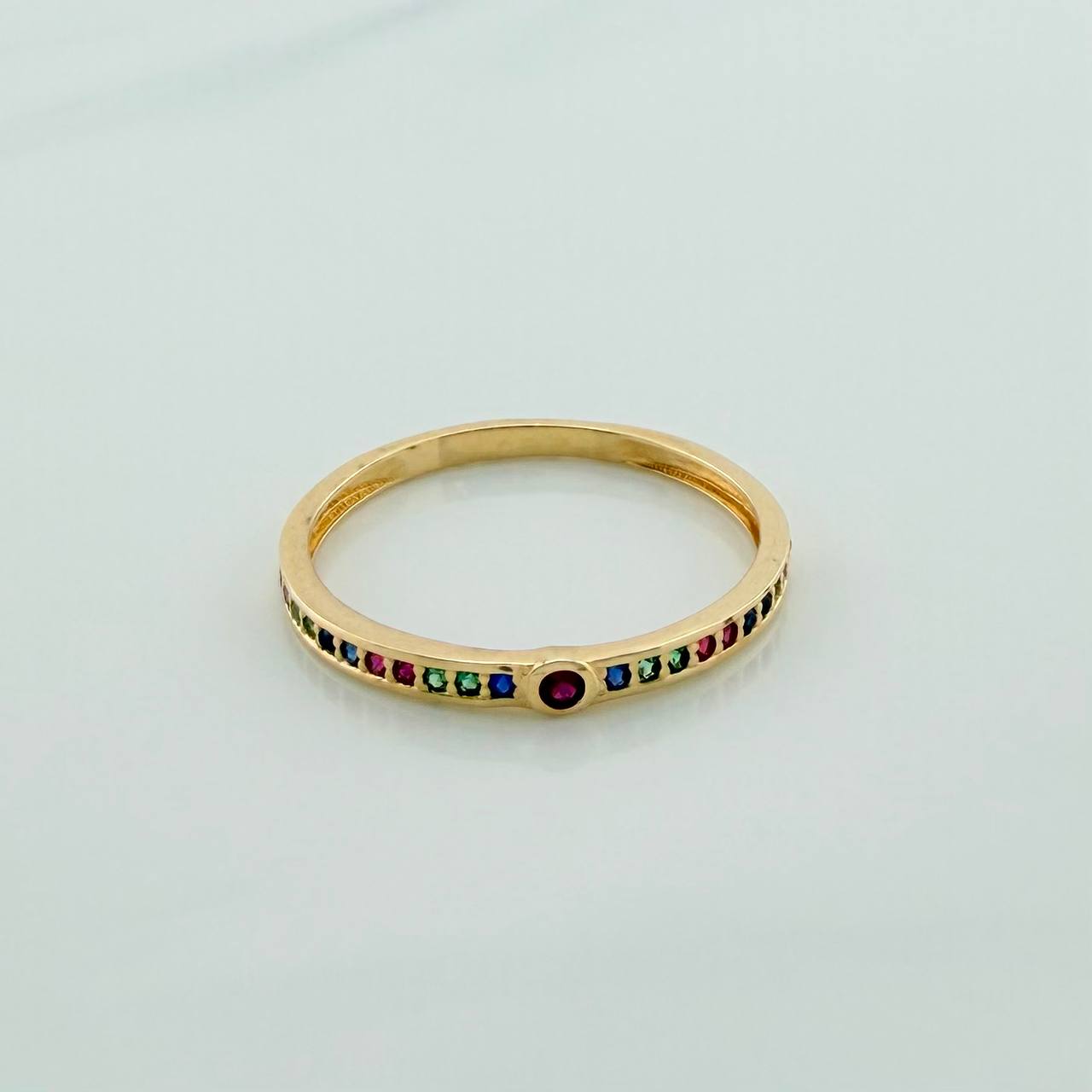 Anillo Carril 1.5gr / T7 3/4 / Oro Amarillo 18K %