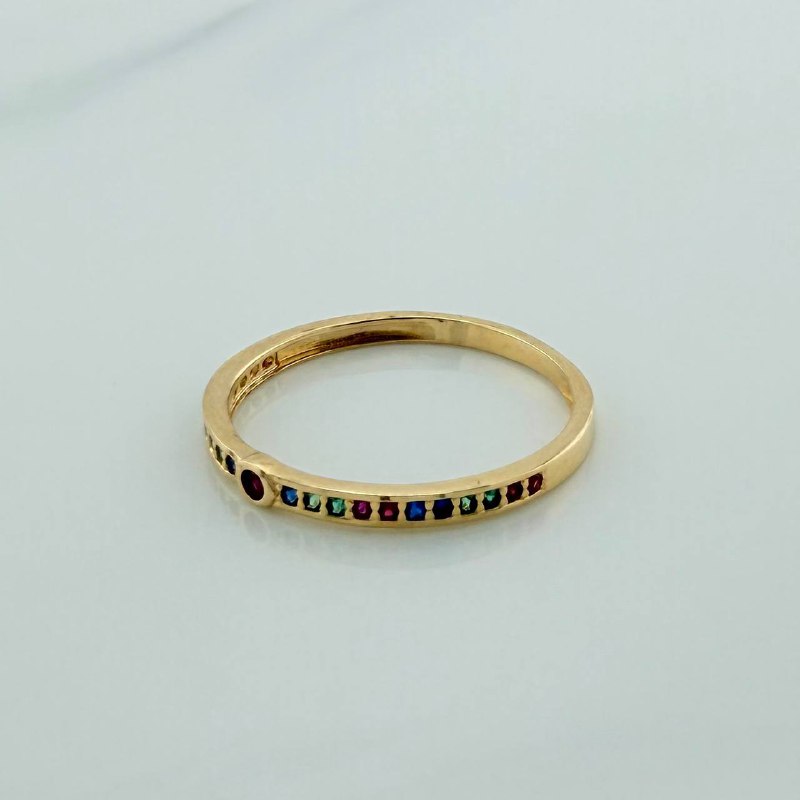 Anillo Carril 1.5gr / T7 3/4 / Oro Amarillo 18K %
