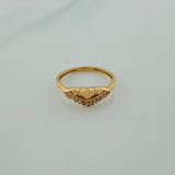 Trio Hearts Ring 1.9gr / T6 1/2 / Yellow Gold 18K %