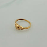 Trio Hearts Ring 1.9gr / T6 1/2 / Yellow Gold 18K %