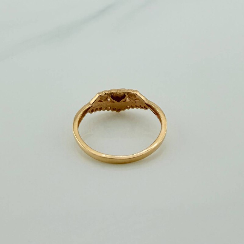 Trio Hearts Ring 1.9gr / T6 1/2 / Yellow Gold 18K %