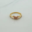 Anillo Mariposas 2.4gr / T7 1/4 / Tres Oros 18K %