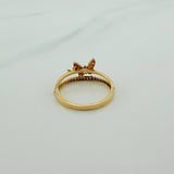 Anillo Mariposas 2.4gr / T7 1/4 / Tres Oros 18K %