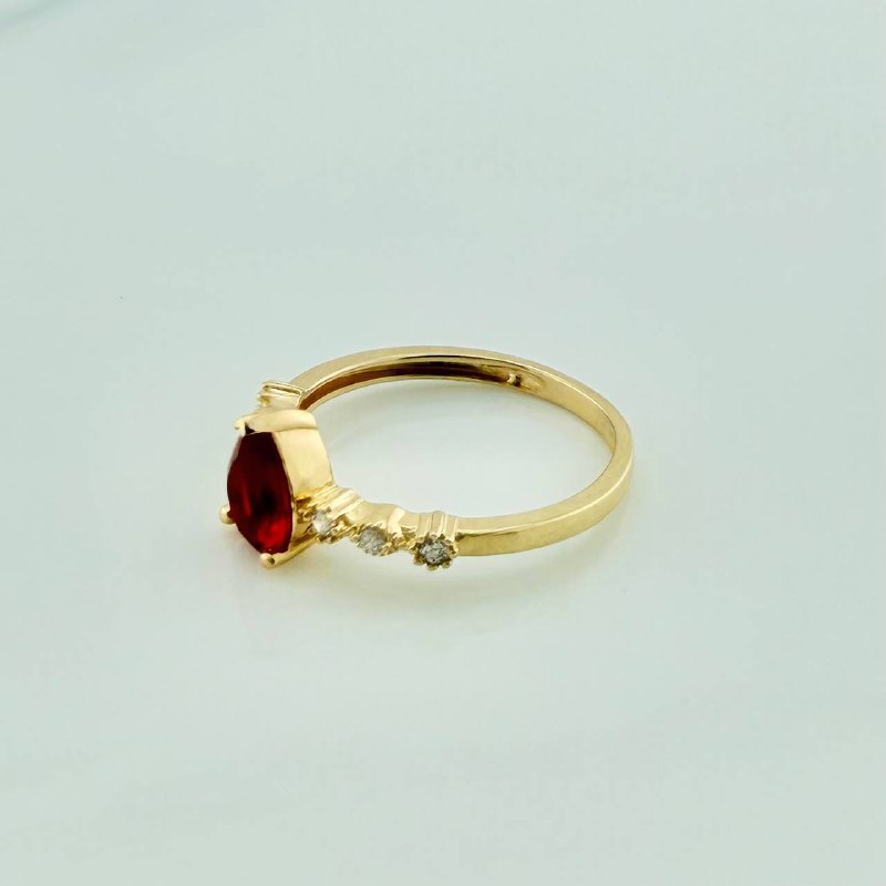 Solitaire Drop Ring 1.95 g / T5 3/4 Yellow Gold 18K