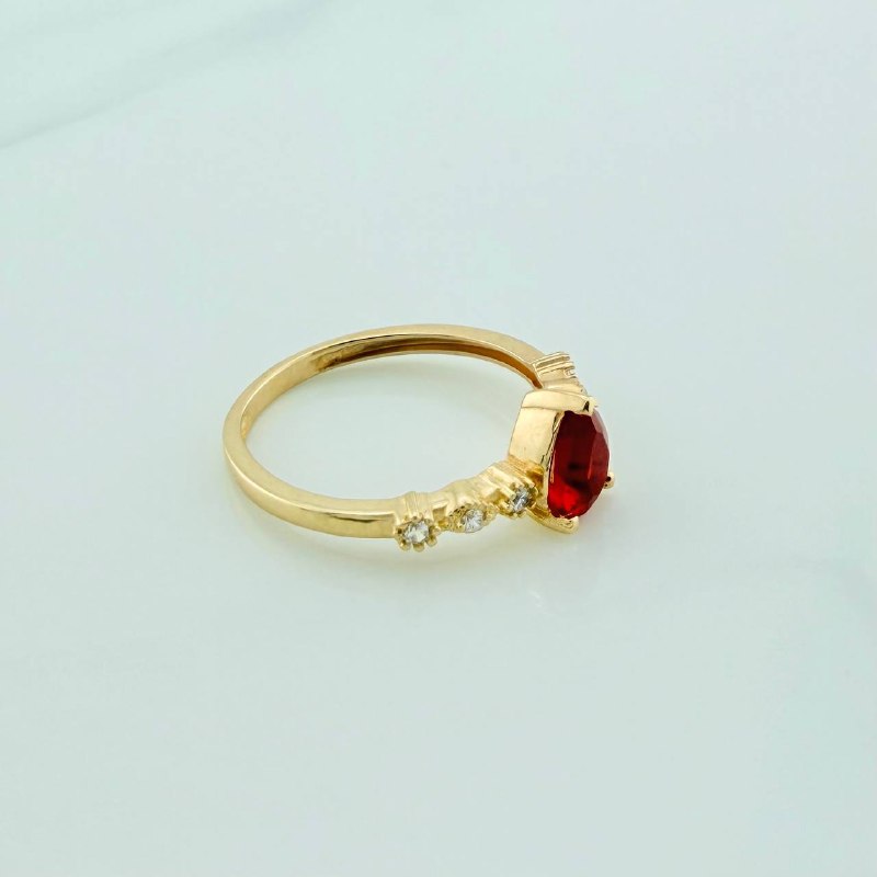 Solitaire Drop Ring 1.95 g / T5 3/4 Yellow Gold 18K