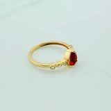 Solitaire Drop Ring 1.95 g / T5 3/4 Yellow Gold 18K