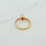 Solitaire Drop Ring 1.95 g / T5 3/4 Yellow Gold 18K
