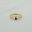 Anillo Silueta Corazón Doble 1.75gr / T6 1/2 / Dos Oros Amarillo Blanco 18K %